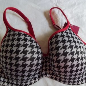 Fashion bug black and white and red Bra 40DD